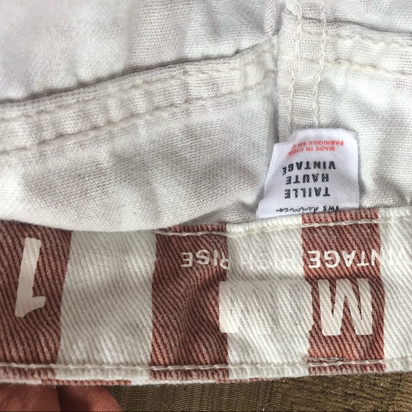 High waisted striped denim shorts - Picture 7 of 7